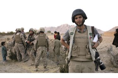 Août 2009. Alfred de Montesquiou avec une patrouille de marines dans le sud-est de l’Afghanistan. 