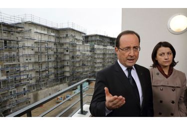 <br />
François Hollande en déplacement ce vendredi, aux côtés de Cécile Duflot.
