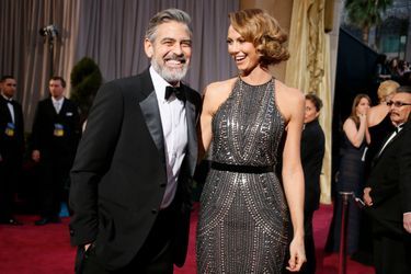 Stacy Keibler et George Clooney en février dernier.