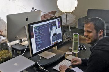 Kevin Systrom dans son bureau au siège de Palo Alto.