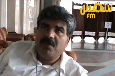 Mohamed Brahmi lors de sa grève de la faim, en octobre 2012, pour dénoncer le désintéressement du gouvernement face aux revendications du peuple.