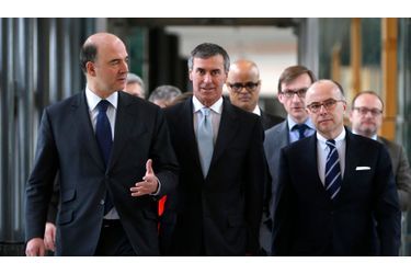 <br />
De g. à d.: Pierre Moscovici, Jérôme Cahuzac et Bernard Cazeneuve