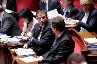 Benoît Hamon, ministre délégué à la Consommation, mardi à l&#039;Assemblée nationale.
