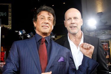 Sylvester Stallone et Bruce Willis à l&#039;avant-première de &quot;The Expendables 2&quot;