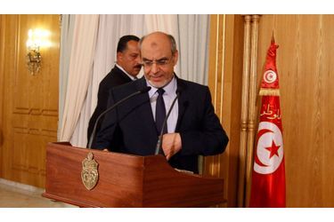 <br />
Hamadi Jebali, lundi, lors d'une conférence de presse.