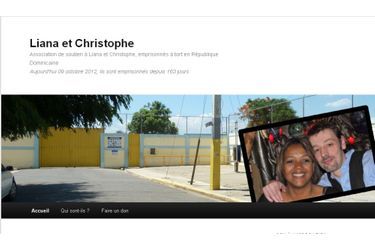 <br />
Capture d'écran du site de soutien à Liana et Christophe Guillon.