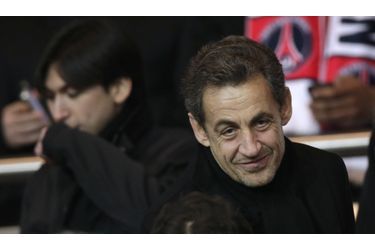 <br />
Nicolas Sarkozy, au Parc des Princes lors de la rencontre PSG-OM du 24 février dernier.