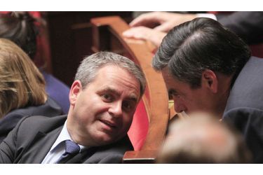 <br />
Xavier Bertrand et François Fillon à l'Assemblée nationale, début octobre.