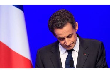 <br />
Nicolas Sarkozy, le soir de sa défaite au second tour de l’élection présidentielle, le 6 mai dernier.