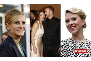<br />
Julia Roberts, Jessica Biel et Justin Timberlake, et Scarlett Johansson.