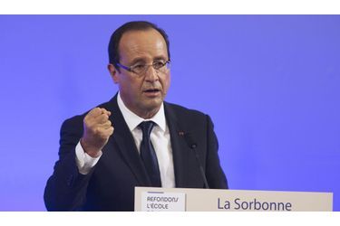 <br />
François Hollande lors de son discours à la Sorbonne, mardi.