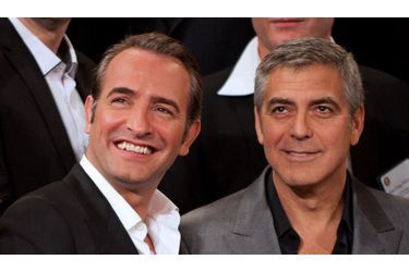 <br />
Jean Dujardin et George Clooney. 