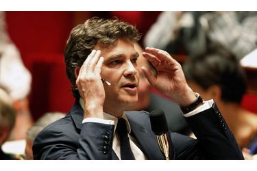 <br />
Arnaud Montebourg à l&#039;Assemblée nationale.