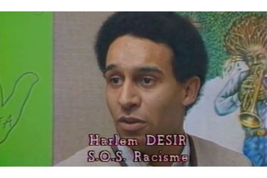 <br />
Harlem Désir lors de son premier passage à la télévision, dans un reportage de FR3, en 1985.