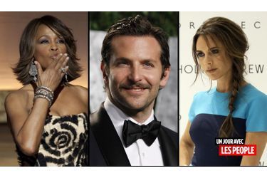 <br />
Whitney Houston, Bradley Cooper et Victoria Beckham