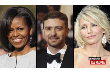 <br />
Michelle Obama, Justin Timberlake et Cameron Diaz