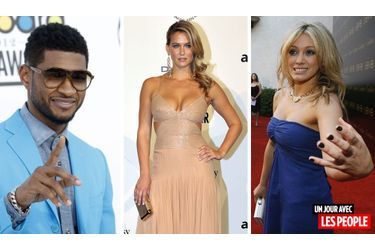 <br />
Usher, Bar Refaeli et Hilary Duff.