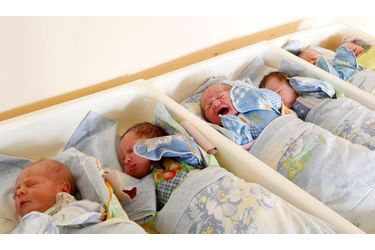 <br />
Des bébés dans une maternité de Moscou (photo d'illustration).