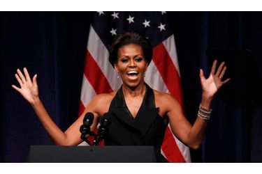 <br />
Michelle Obama, lors d&#039;un dîner de collecte de fonds, en septembre 2011.