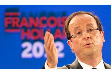 <br />
François Hollande, jeudi 26 janvier, lors de la présentation de son programme.