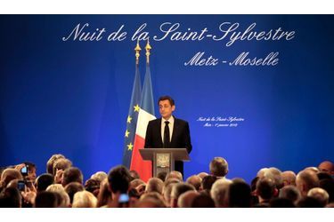 <br />
Nicolas Sarkozy, délivrant ses voeux à la préfecture de Moselle