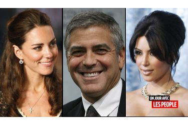 <br />
Kate Middleton, George Clooney et Kim Kardashian