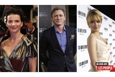 <br />
Juliette Binoche, Daniel Craig et Dianna Agron.