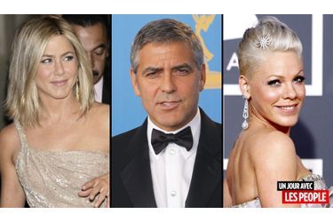 <br />
Jennifer Aniston, George Clooney et Pink.