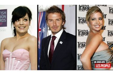 <br />
Lily Allen, David Beckham et Ivanka Trump.