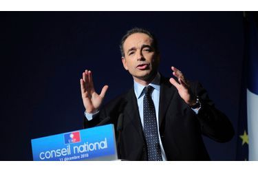 <br />
Jean-François Copé devant le conseil national de l'UMP, le 11 décembre dernier.