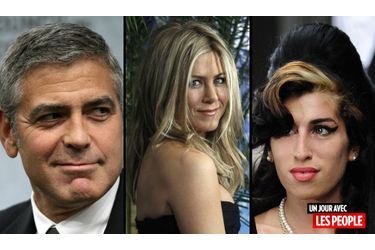 <br />
George Clooney, Jennifer Aniston et Amy Winehouse