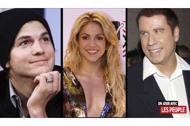 <br />
Ashton Kutcher, Shakira et John Travolta.