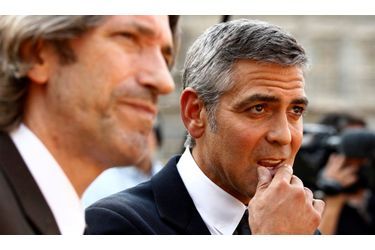<br />
John Prendergast et George Clooney.