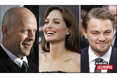 <br />
Bruce Willis, Angelina Jolie et Leonardo DiCaprio.