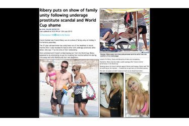 <br />
La presse anglaise suit de très près les vacances en famille de Franck Ribéry.