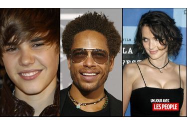 <br />
Justin Bieber, Gary Dourdan et Winona Ryder