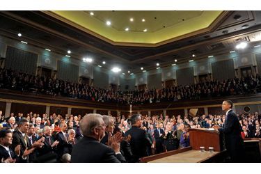 <br />
Barack Obama a prononcé son premier discours sur l'état de l'Union.