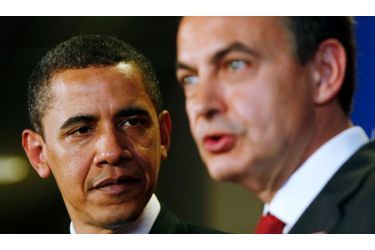 <br />
Barack Obama et José Luis Rodriguez Zapatero, à Prague. Le président américain aurait jugé le précédent sommet UE-USA inutile.