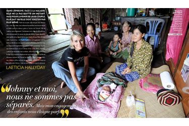 <br />
Laeticia était allée  au Cambodge pour promouvoir la campagne de l’Unicef de vaccination contre le tétanos. Dans la région de Kompong Thom, elle a rencontré une mère (à dr.), qui a pu être soignée, ainsi que son bébé de 2 mois.