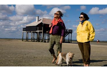 <br />
En vacances sur le bassin d’Arcachon chez leur ami Philippe Starck, Garouste, sa femme, Elisabeth, et leur chien, Basile, se promènent sur l’île aux Oiseaux, célèbre pour ses anciennes maisons d’ostréiculteurs, les cabanes tchanquées.