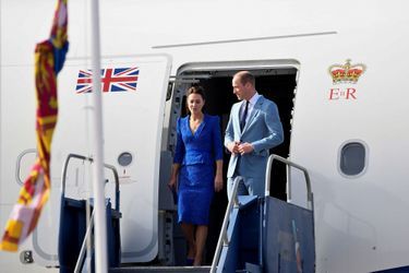 Kate Middleton et le prince William à leur arrivée au Belize, le 19 mars 2022