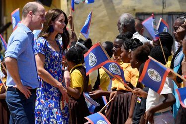 Kate Middleton et le prince William à Hopkins au Belize, le 20 mars 2022