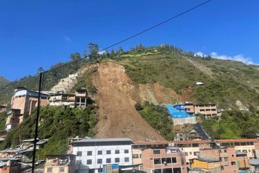 La glissement de terrain de Retamas au Pérou.