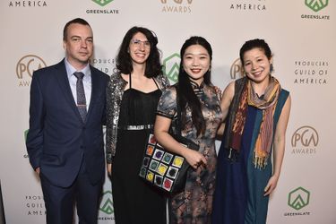 Nathan Truesdell, Kira Simon-Kennedy, Maggie Li et Jessica Kingdon lors de la cérémonie annuelle des «Producers Guild Awards», à Los Angeles, le 19 mars 2022.