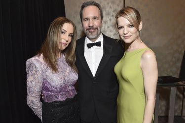 Mary Parent, Denis Villeneuve, et Tanya Lapointe lors de la cérémonie annuelle des «Producers Guild Awards», à Los Angeles, le 19 mars 2022.
