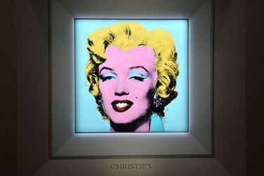 Le tableau  &quot;Shot Sage Blue Marilyn&quot; peint en 1964 par Andy Warhol. 