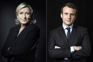Marine Le Pen et Emmanuel Macron (montage). 