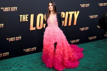 Sandra Bullock lundi à la première de &quot;The Lost City&quot; à Los Angeles.