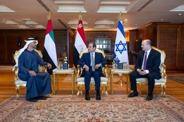 Mohammed ben Zayed, Abdel Fattah al-Sissi et Naftali Bennett