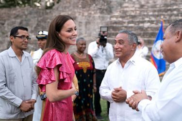 Kate Middleton sur le site des ruines mayas de Cahal Pech au Belize, le 21 mars 2022